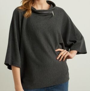 Joseph Ribkoff Charcoal Cowl Neck Sweater L
